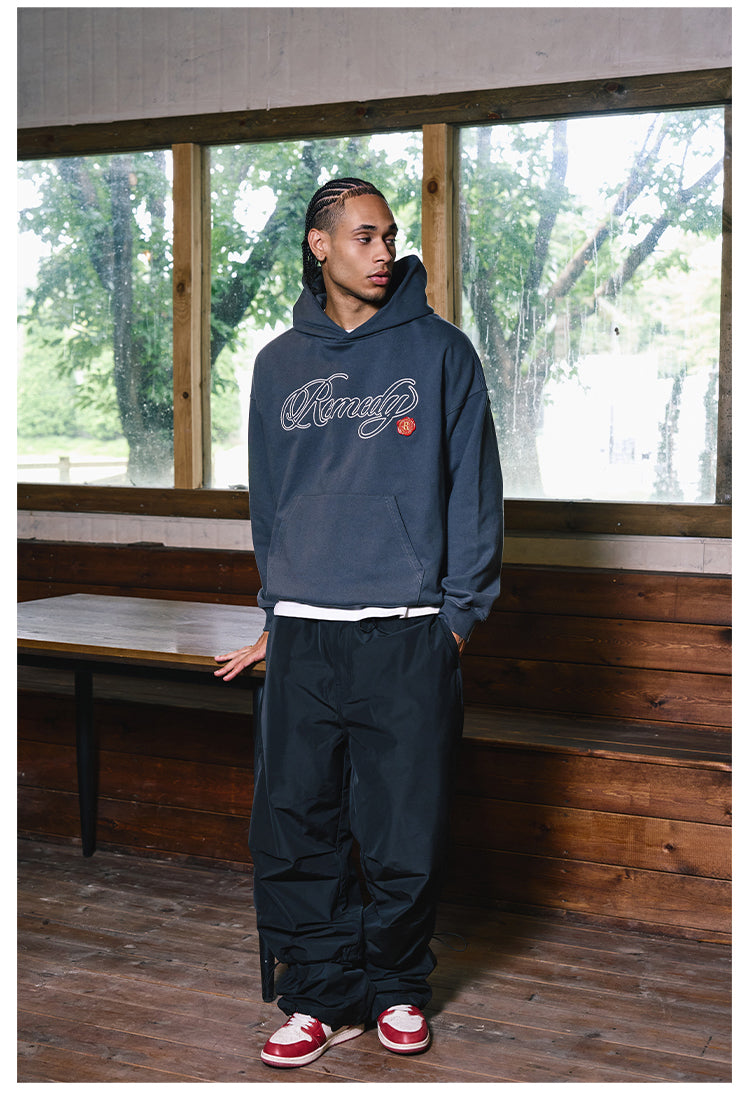 Remedy Metal Wax Seal 3D Logo Embroidered Hoodie | Face 3 Face