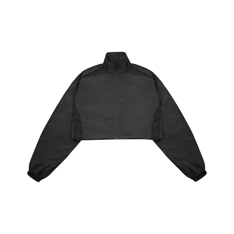 1807 Mesh Patchwork Cropped Track Jacket | Face 3 Face