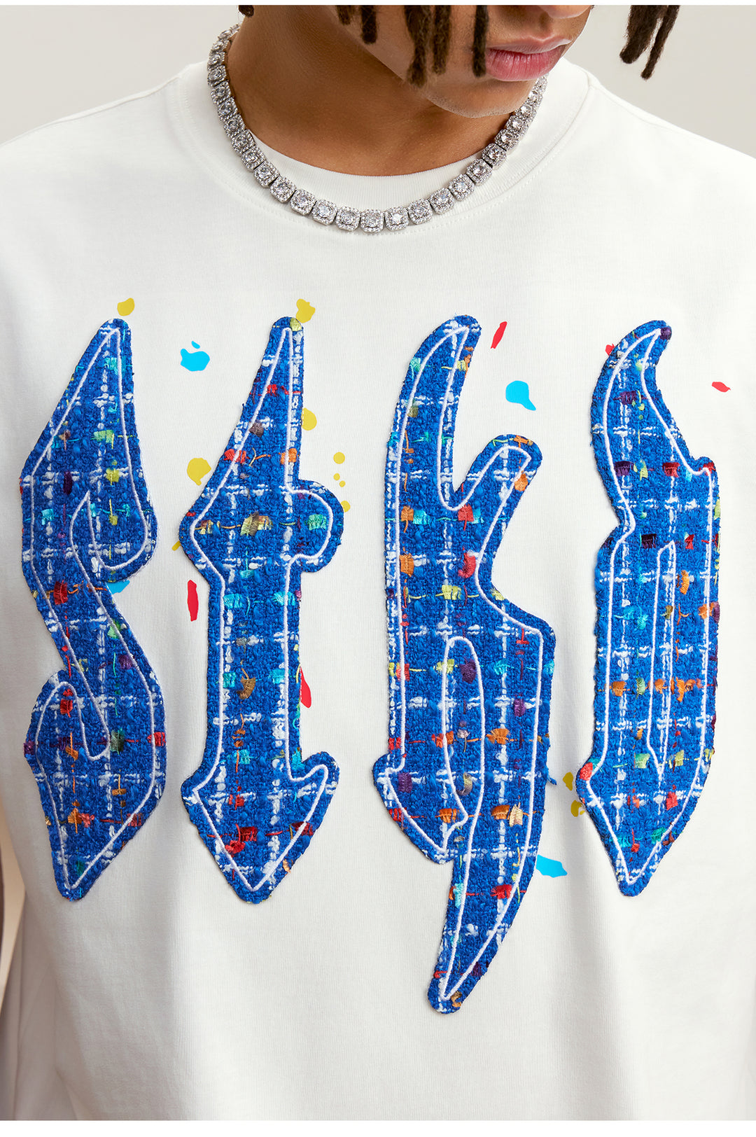 Small Town Kid Plaid STKD Patch Splash Ink Tee | Face 3 Face