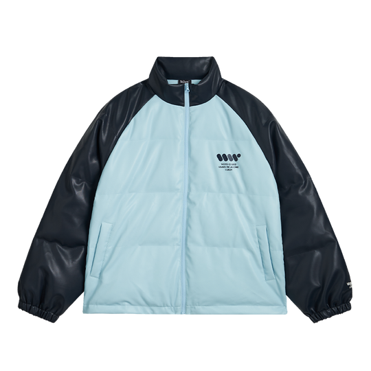 VOTE VVVVOTE Stand Up Collar Color Blocked  Jacket