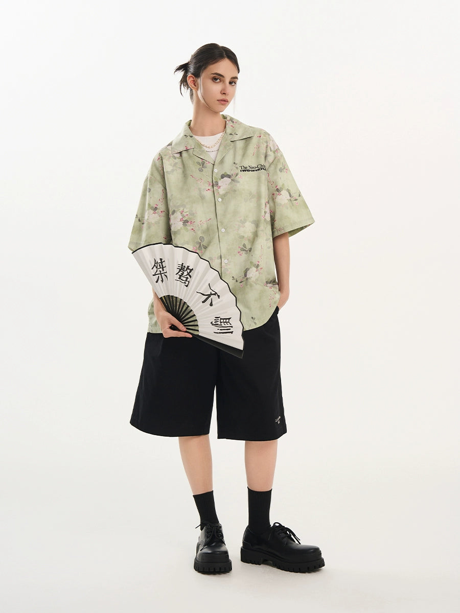 Harsh and Cruel Full Print Floral Draped Cuban Shirt