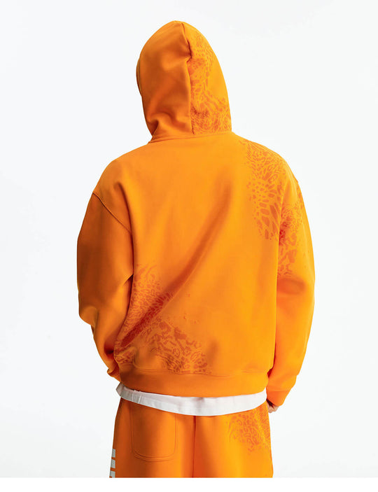 MEDM Leopard Print M Buckle Drawstring Hoodie | Face 3 Face