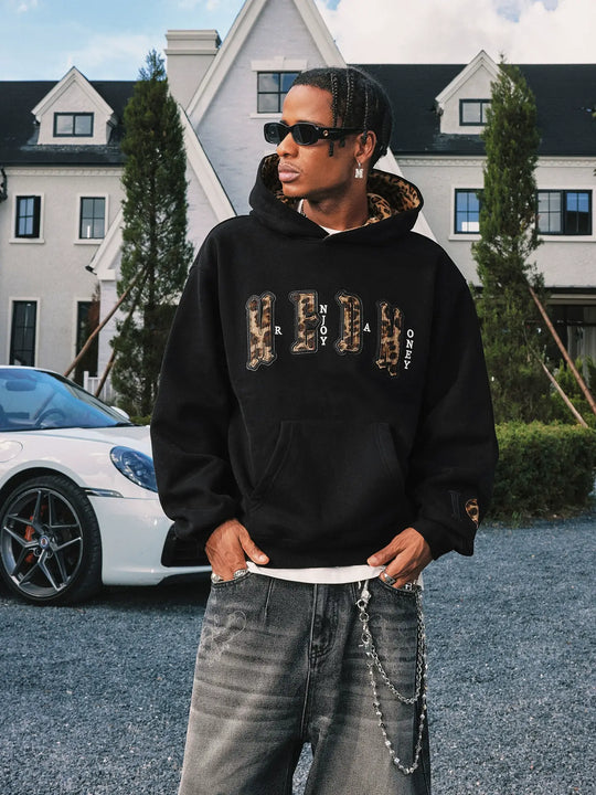 MEDM Leopard Faux Fur Layered Hoodie | Face 3 Face