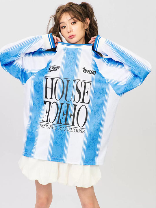 S45 Lily Floral Striped Long-Sleeve Jersey | Face 3 Face