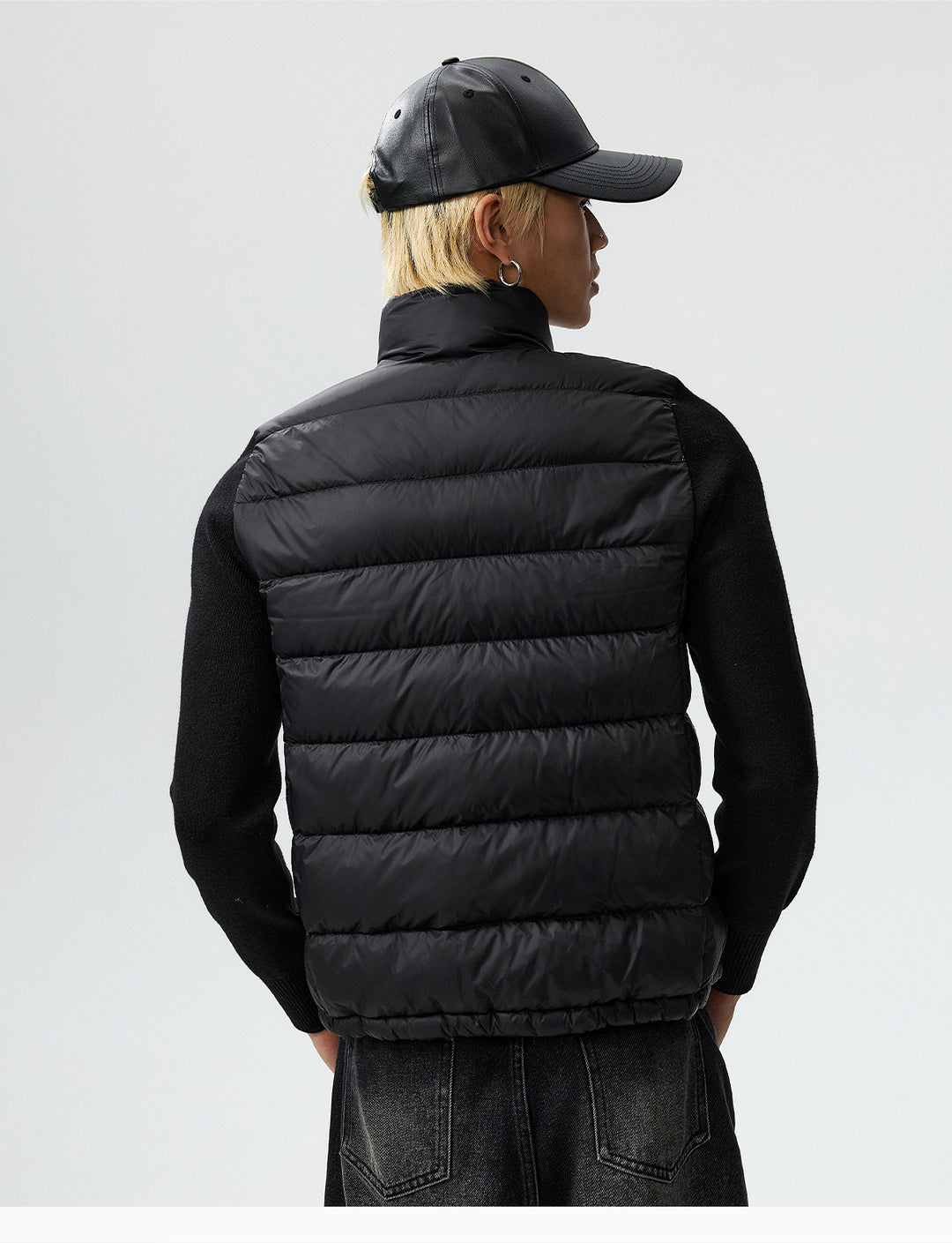 MEDM Shoulder Patchwork Lightweight Down Jacket | Face 3 Face