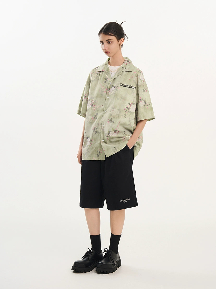 Harsh and Cruel Full Print Floral Draped Cuban Shirt