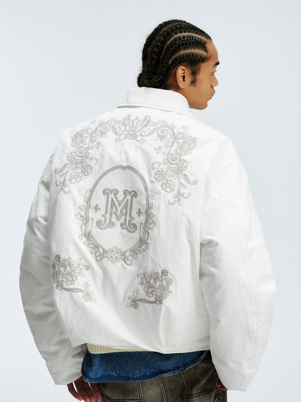 MEDM Floral Embroidered Puffer Jacket | Face 3 Face