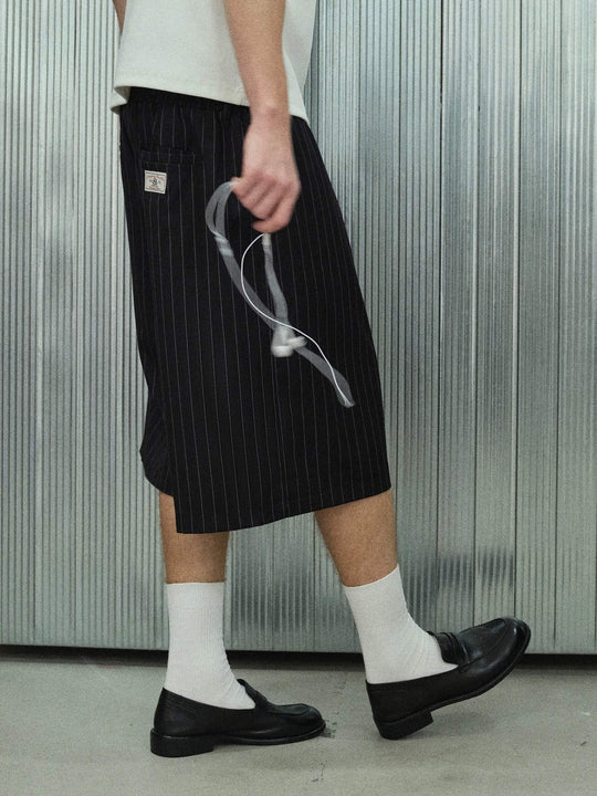 S45 Jacquard Stripe Baggy Suit Shorts