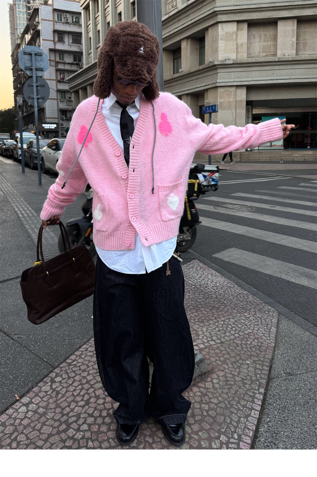 STEEPC Card Suits Wool Blend Knit Cardigan | Face 3 Face