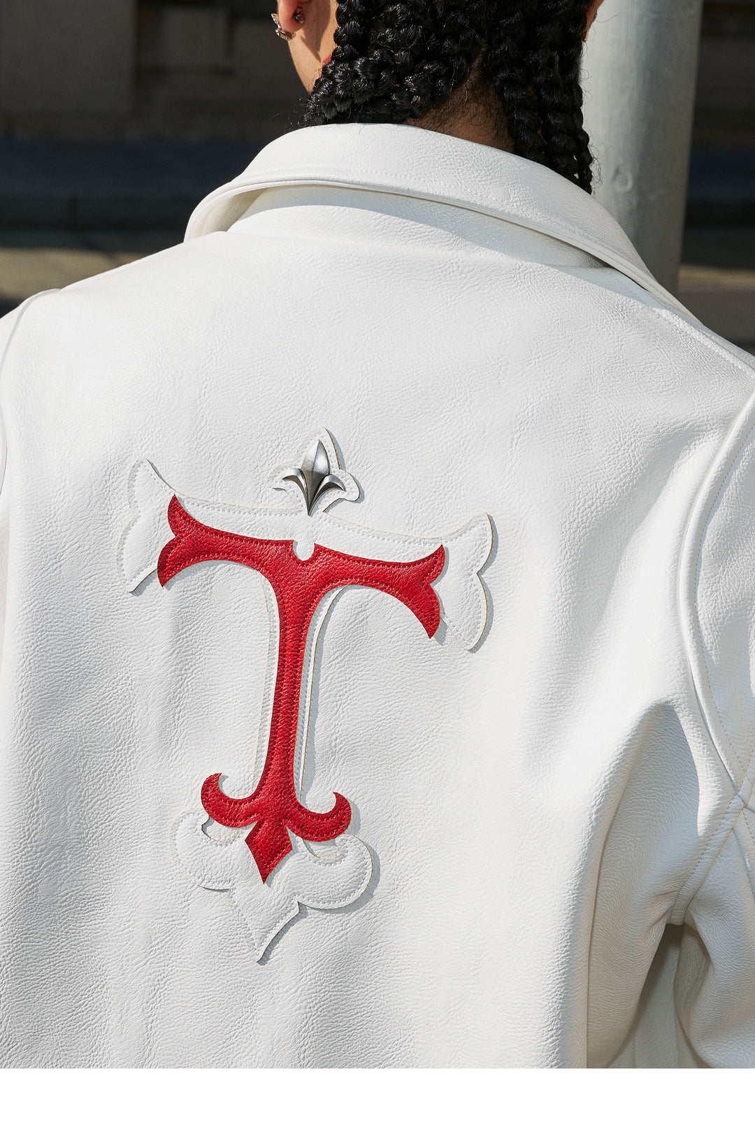 STEEPC Two Tone Leather Racing Jacket | Face 3 Face