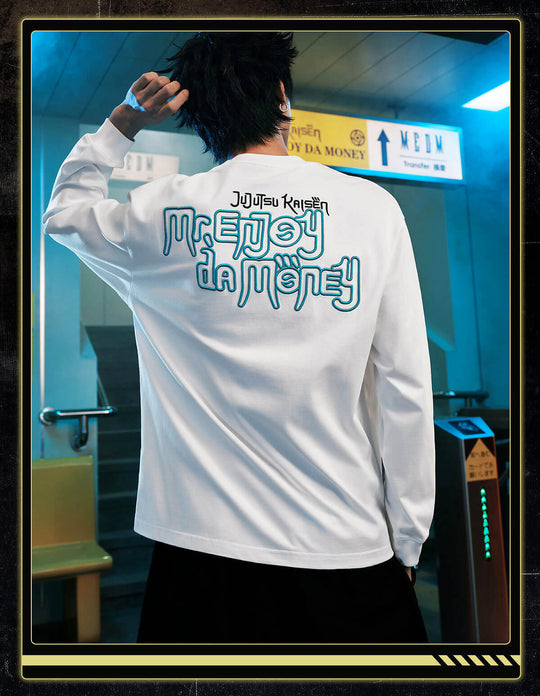 MEDM × Jujutsu Kaisen Big M Logo Character Print Embroidered Long Sleeve Tee | Face 3 Face