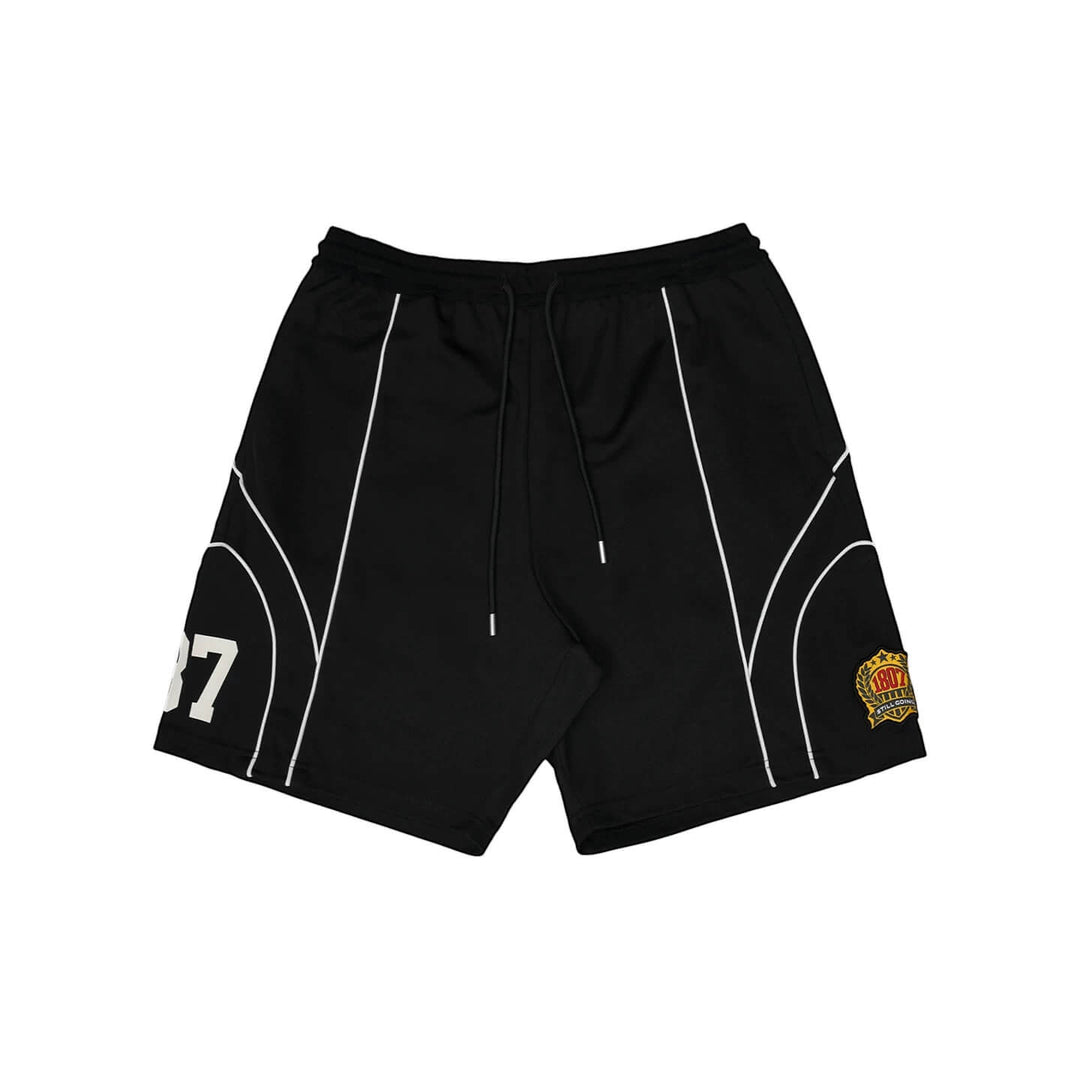 1807 Contrast Piping Sport Sweat Shorts | Face 3 Face