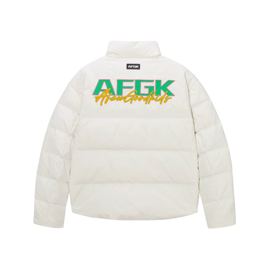 AFGK 3D Embroidered Logo Down Jacket | Face 3 Face