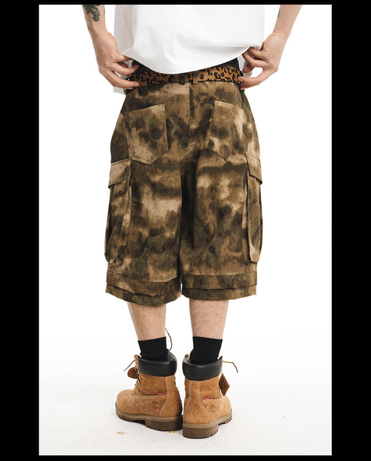 NOVACAM Camouflage Multi-Pocket Baggy Cargo Shorts | Face 3 Face