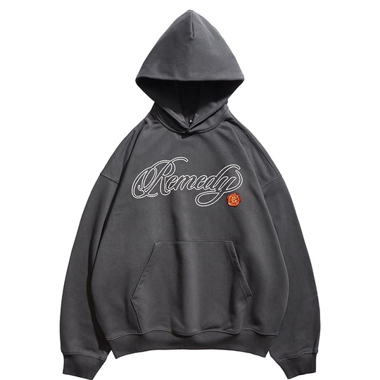 Remedy Metal Wax Seal 3D Logo Embroidered Hoodie | Face 3 Face
