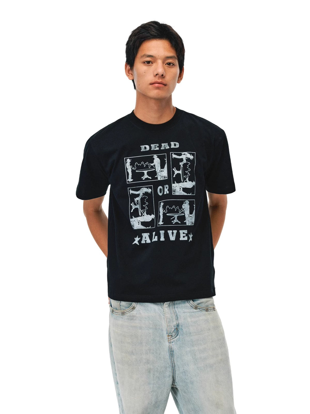 EVILKNIGHT(EK) Dead or Alive Illustration Print Tee | Face 3 Face