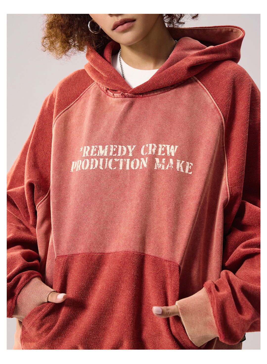 Remedy Washed Reversible Raglan Hoodie | Face 3 Face