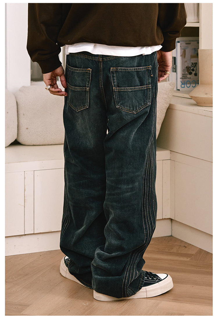 Remedy Washed Side Striped Jeans | Face 3 Face
