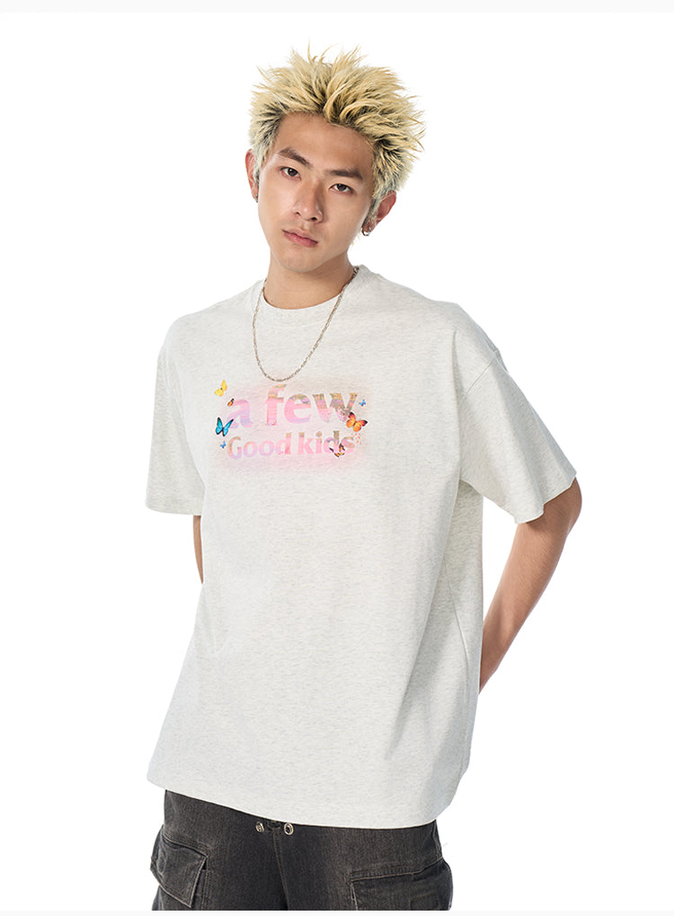 AFGK Floral Butterfly Logo Print Tee | Face 3 Face