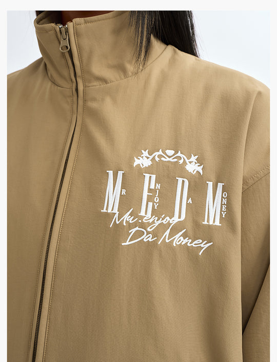 MEDM Basic Logo Embroidered Track Jacket | Face 3 Face