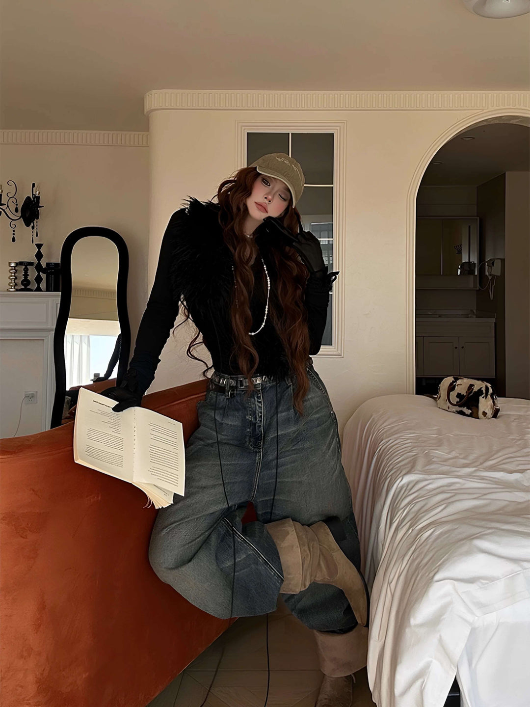 EXITMODE BY BLIND NO PLAN Washed Pleated Baggy Jeans | Face 3 Face