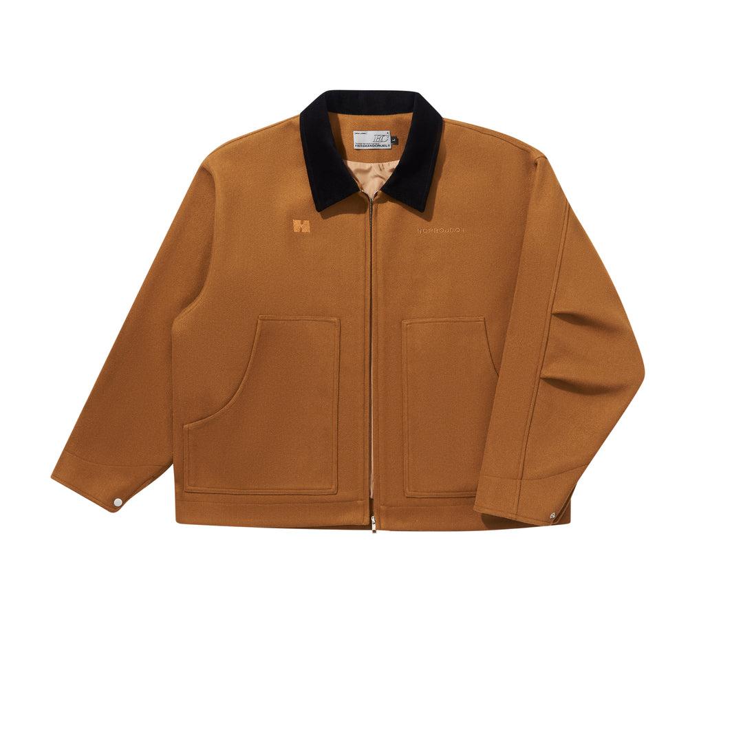 Harsh and Cruel Embroidered Logo Woolen Jacket