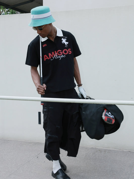 STEEPC Amigos Patch Embroidered Polo Shirt | Face 3 Face