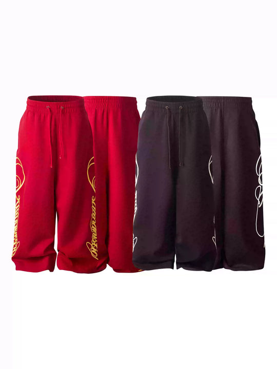 KARMANISTIC Original Embroidery Baggy Jogger Sweatpants | Face 3 Face