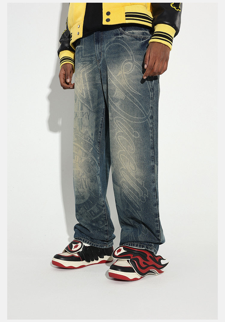 DICETINY Dice Empire Burnt Washed Jeans | Face 3 Face