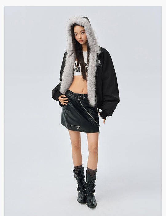 MEDM Fur-Lined Hooded Jacket | Face 3 Face