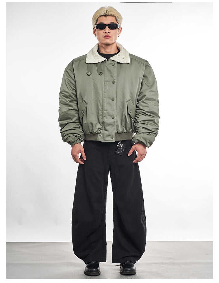 F3F Select Fur Collar MA-1 Bomber Flight Jacket | Face 3 Face