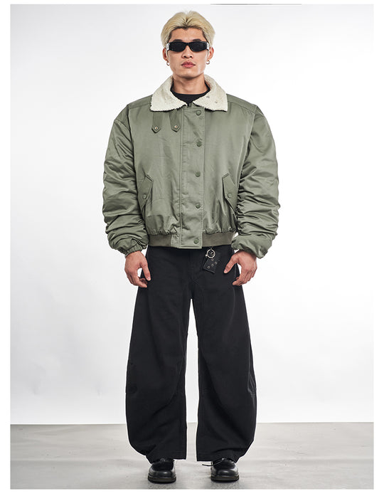 F3F Select Fur Collar MA-1 Bomber Flight Jacket | Face 3 Face
