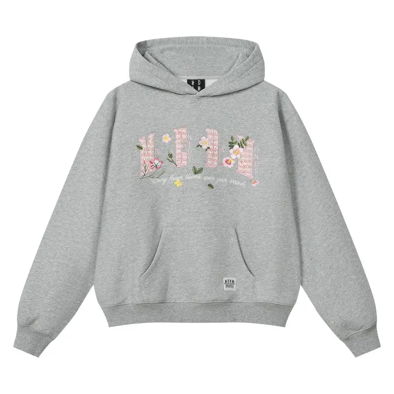 MEDM Mini Patchwork Floral Embroidered Hoodie | Face 3 Face