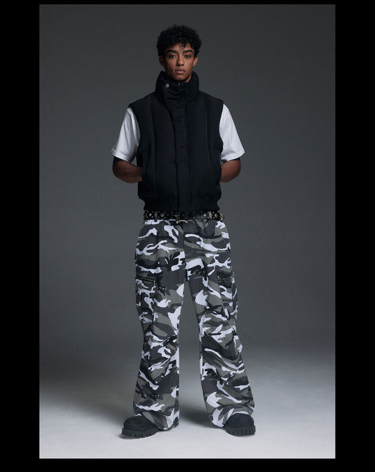NOVACAM Snow Camouflage Baggy Work Cargo Pants | Face 3 Face