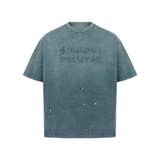 ANTIDOTE Gradient Phonogram Letter Print Ink Splash Tee | Face 3 Face