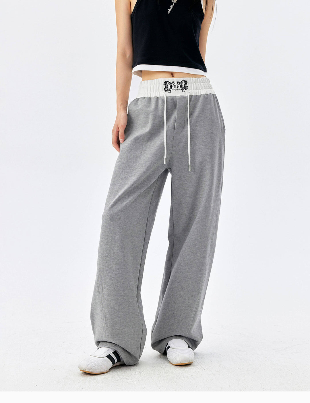 MEDM Color Block Waistband Sweatpants | Face 3 Face