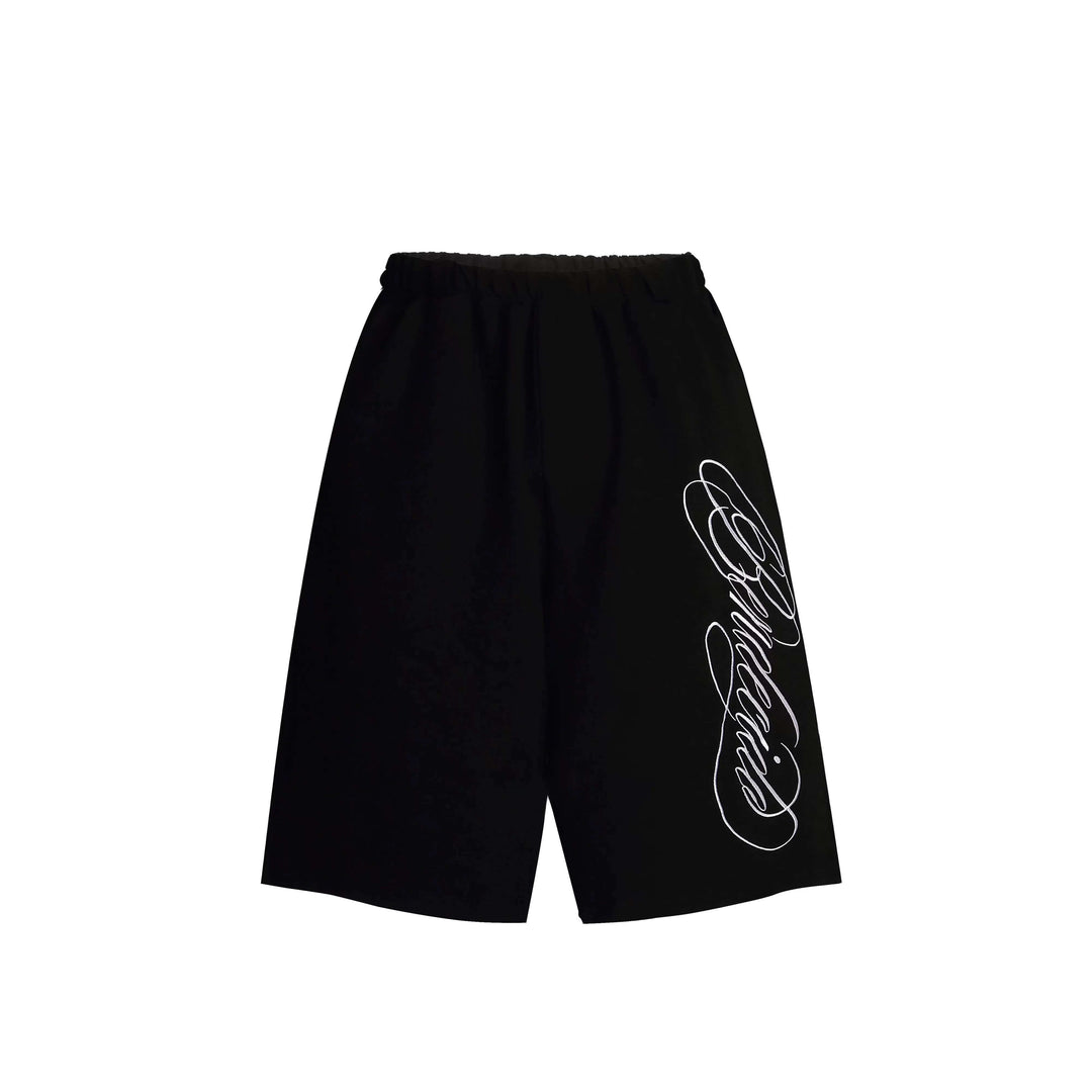 F3F Select Calligraphy Embroidered Baggy Sweat Shorts