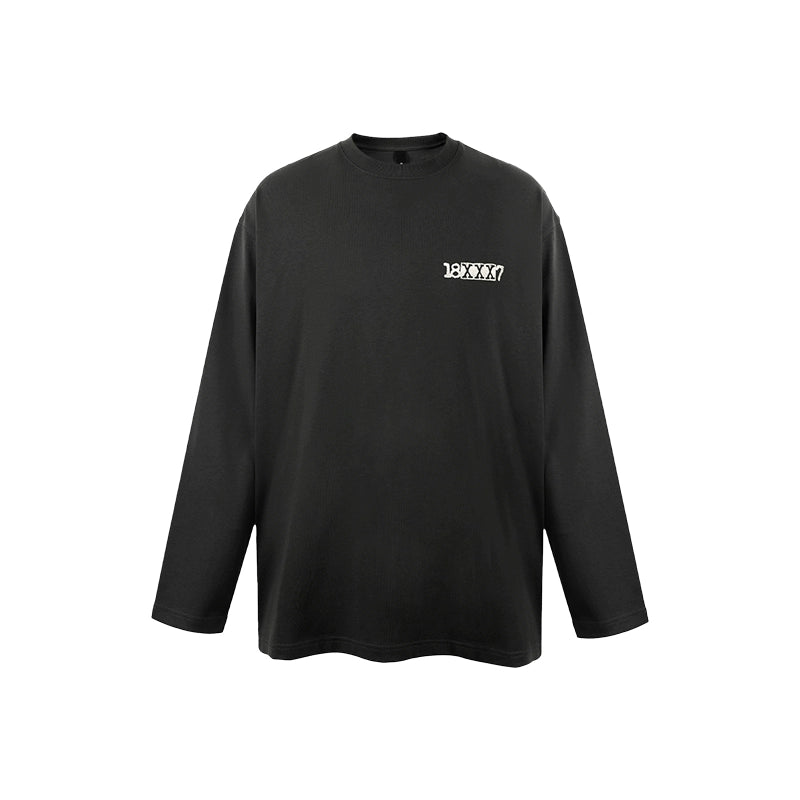 1807 18XXX7 Printed Basic Long Sleeve Tee | Face 3 Face