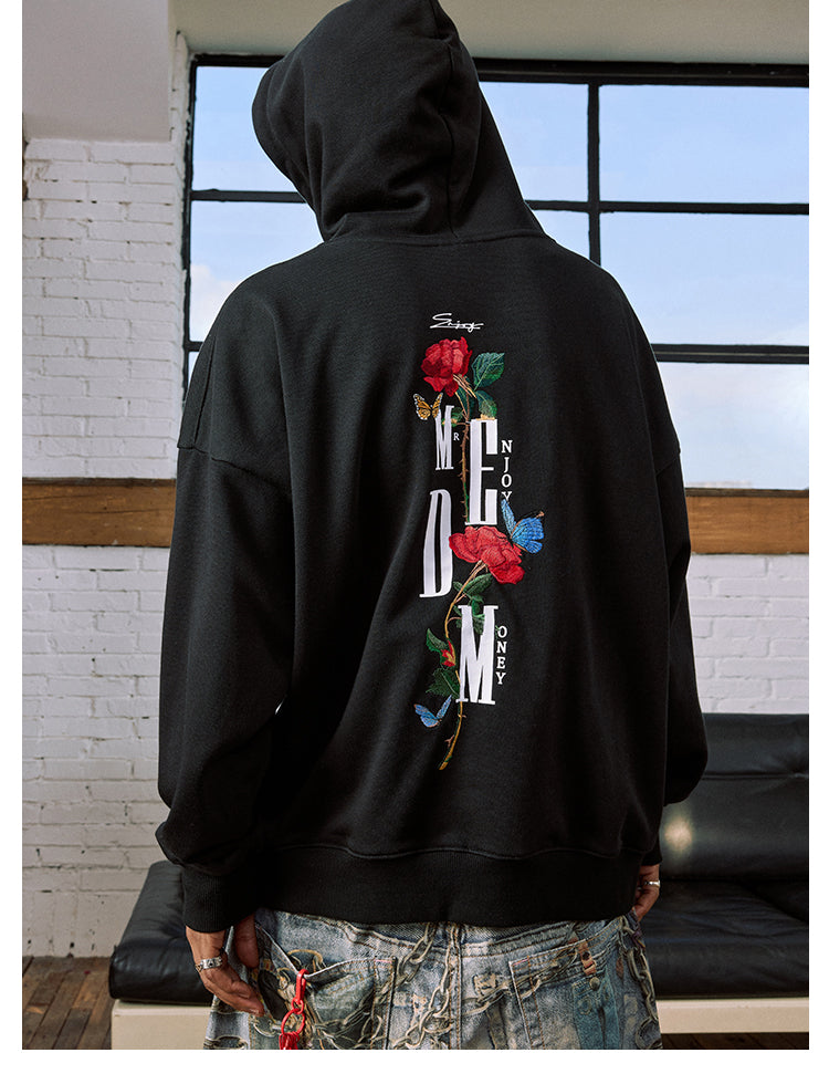 MEDM Rose Interspersed Logo Hoodie | Face 3 Face