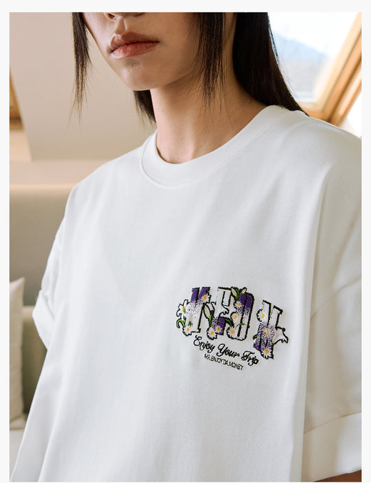 MEDM Flower Terry Logo Embroidery Tee | Face 3 Face