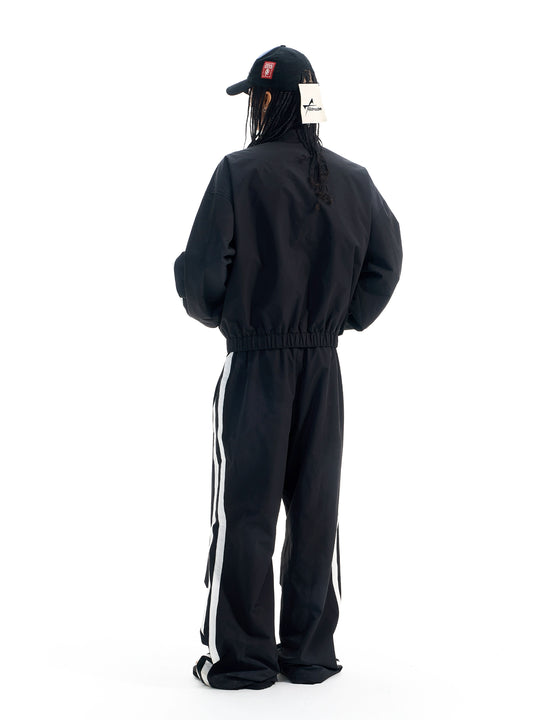 BLIND NO PLAN Color Block Windproof Sport Track Jacket | Face 3 Face