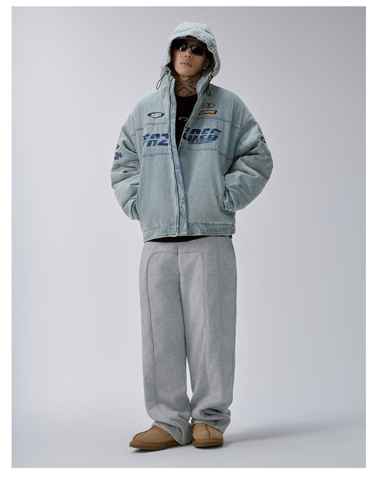 F2CE Stitching Heavyweight Gray Sweatpants | Face 3 Face