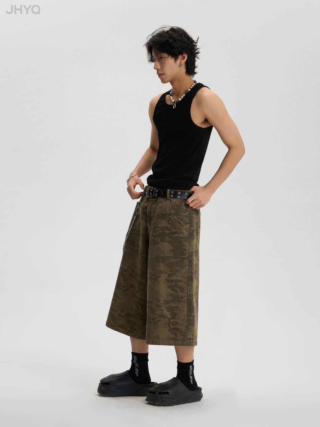 JHYQ Camouflage Print Baggy Work Shorts