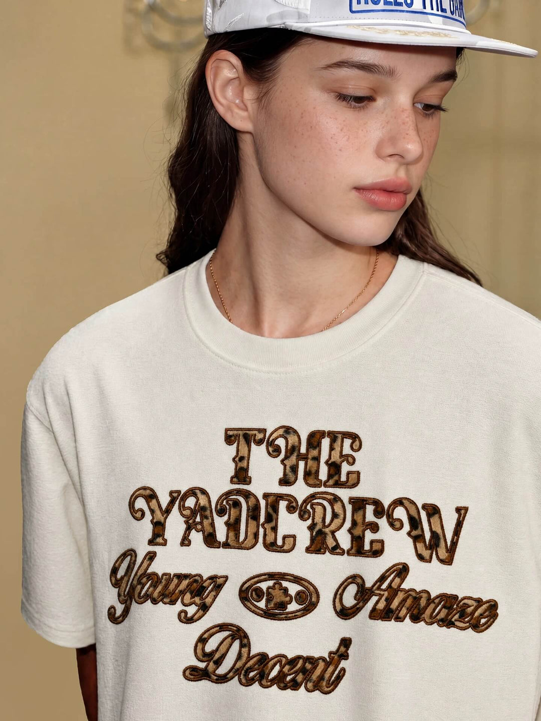 YADcrew Fuzzy Leopard Logo Patch Tee | Face 3 Face