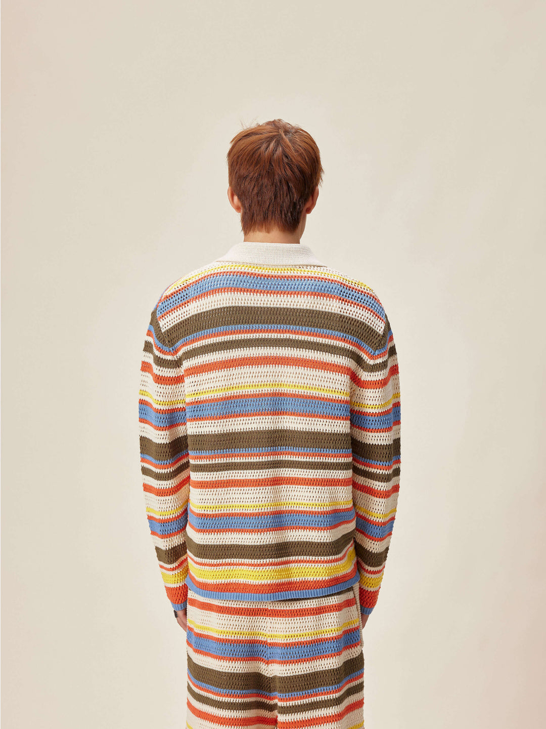 EVILKNIGHT(EK) Multicolor Striped Knit Cardigan