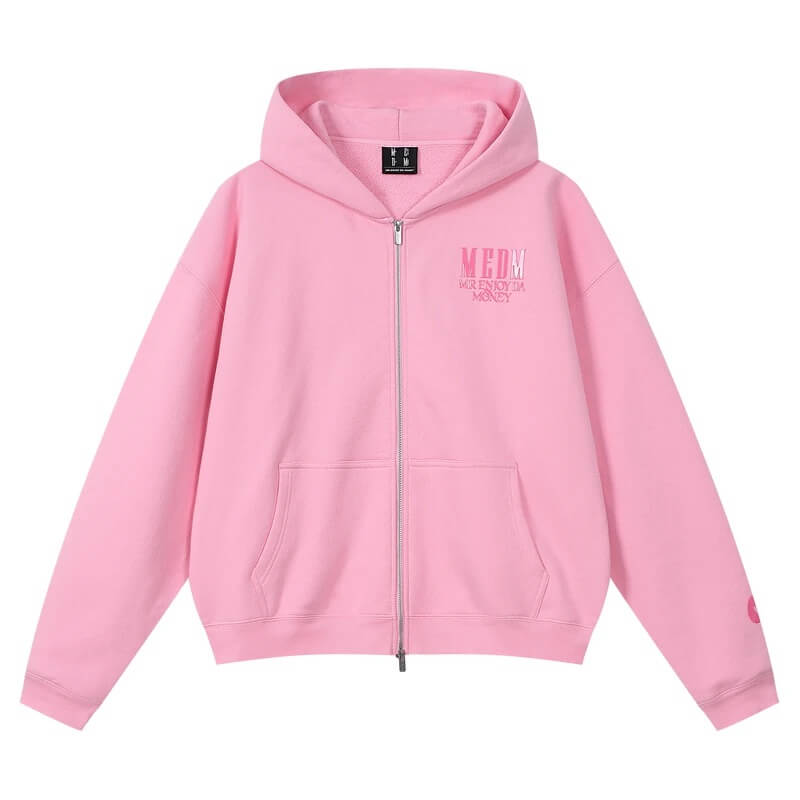 MEDM 3D Metallic Logo Zip Up Hoodie | Face 3 Face