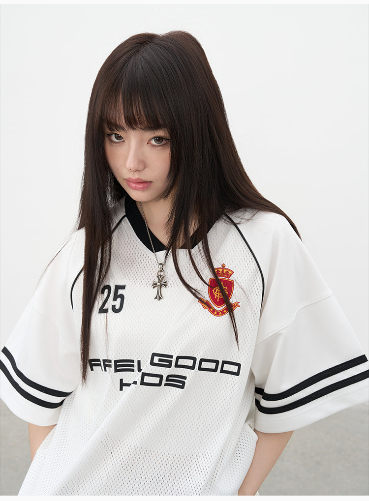 AFGK Badge Mesh Jersey Tee | Face 3 Face