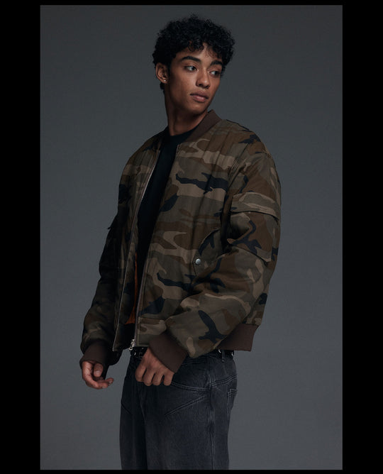 NOVACAM Camouflage MA-1 Military Jacket | Face 3 Face