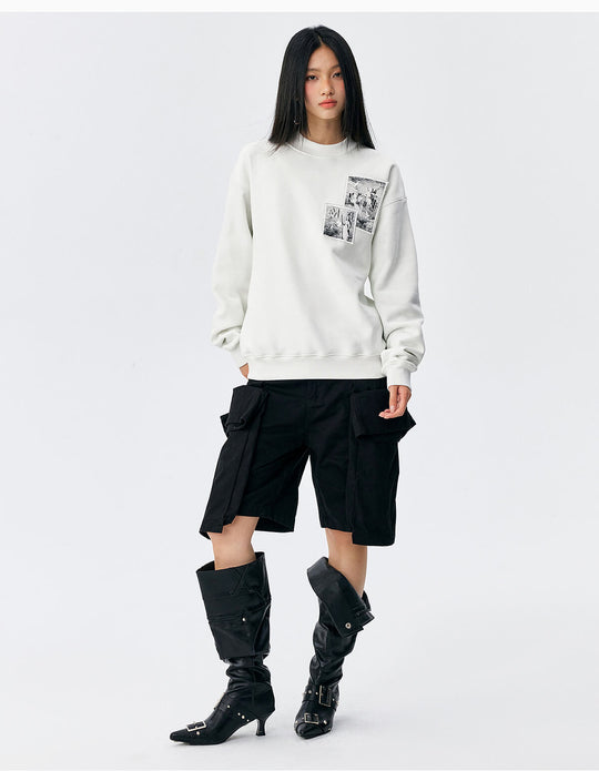 MEDM Angel Print Patch Sweatshirt | Face 3 Face