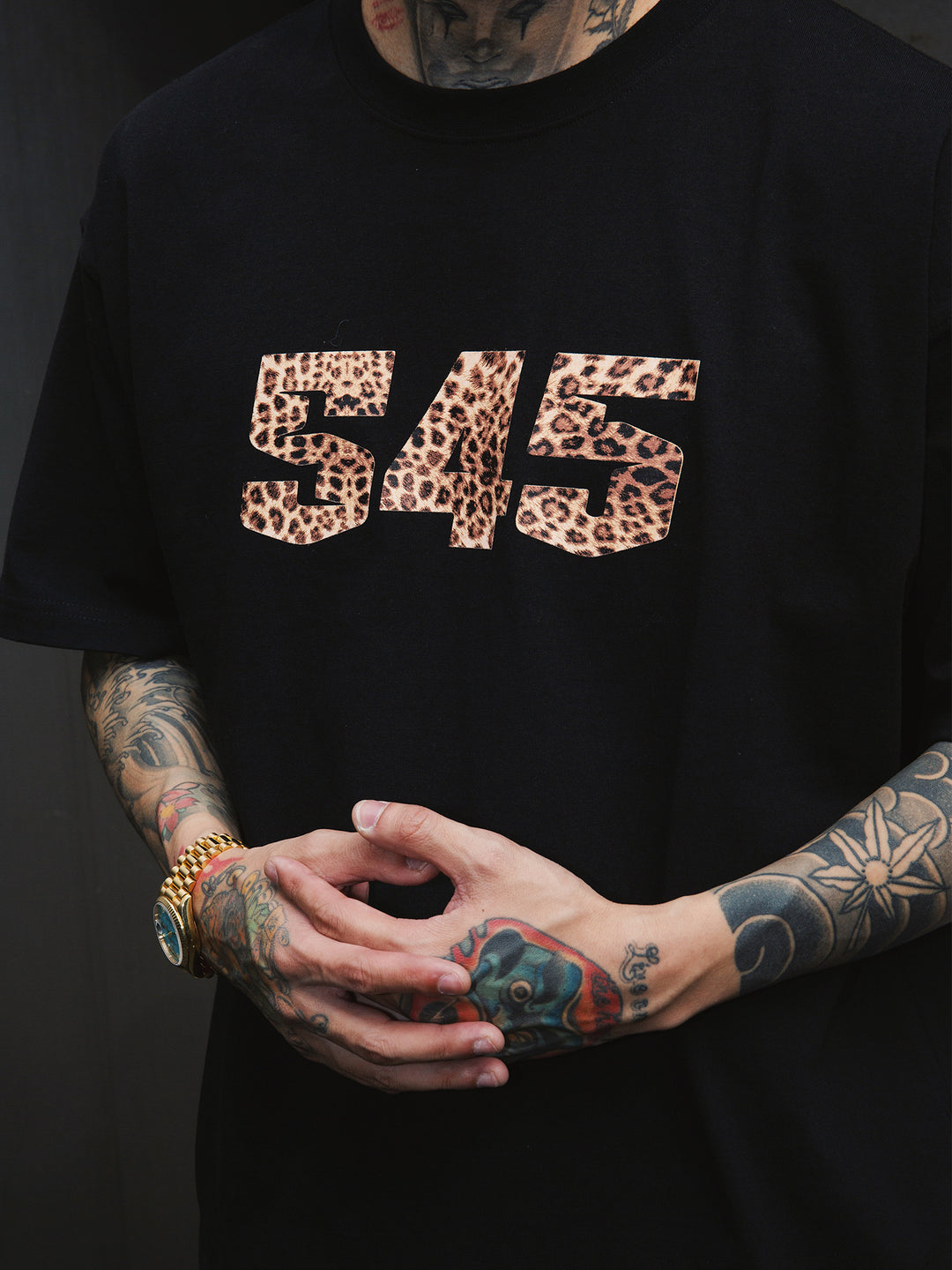 S45 Leopard Logo Print Tee | Face 3 Face